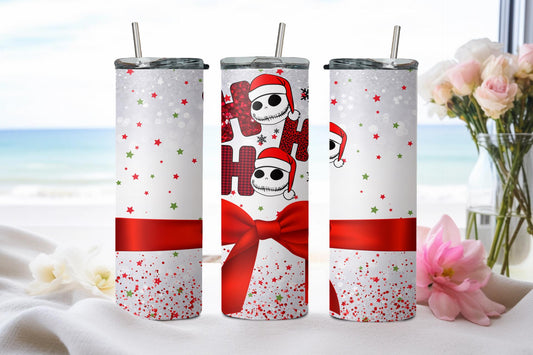 Skull Guy in Christmas - tumbler