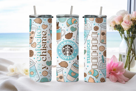 Cafecito y Chisme Blue-8473 - tumbler