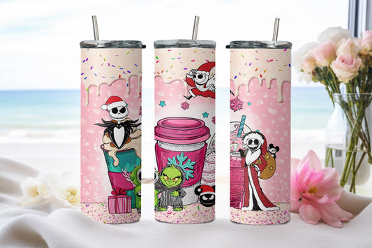 Skull Guy in Christmas - tumbler
