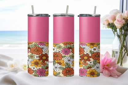 Rerto Pink Flowers-10603 - tumbler