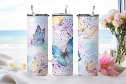 Butterfly Glitter Colorfull-8328 - tumbler