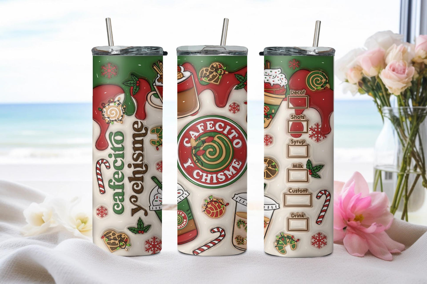 Cafecito y Chisme Christmas-8479 - tumbler