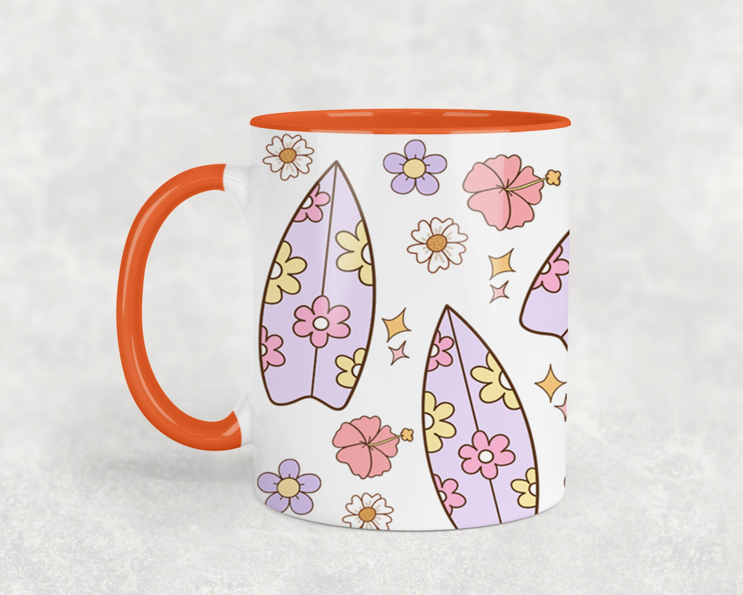 Hibiscos and Surfboard-10686 - mugs