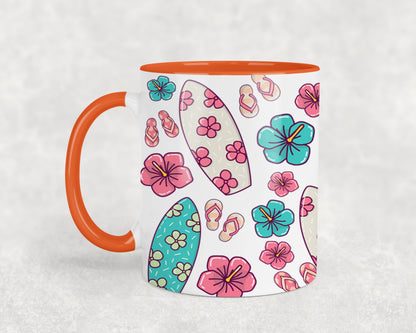Surfboards Flip Flops Hibiscos-10691 - mugs