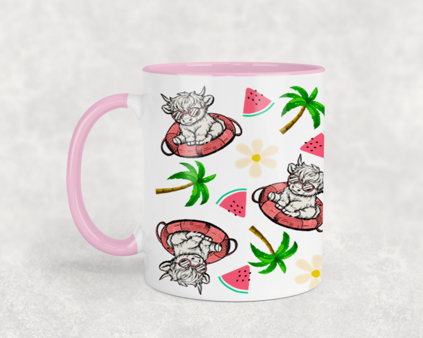 Summer Highland Cow-10670 - mugs