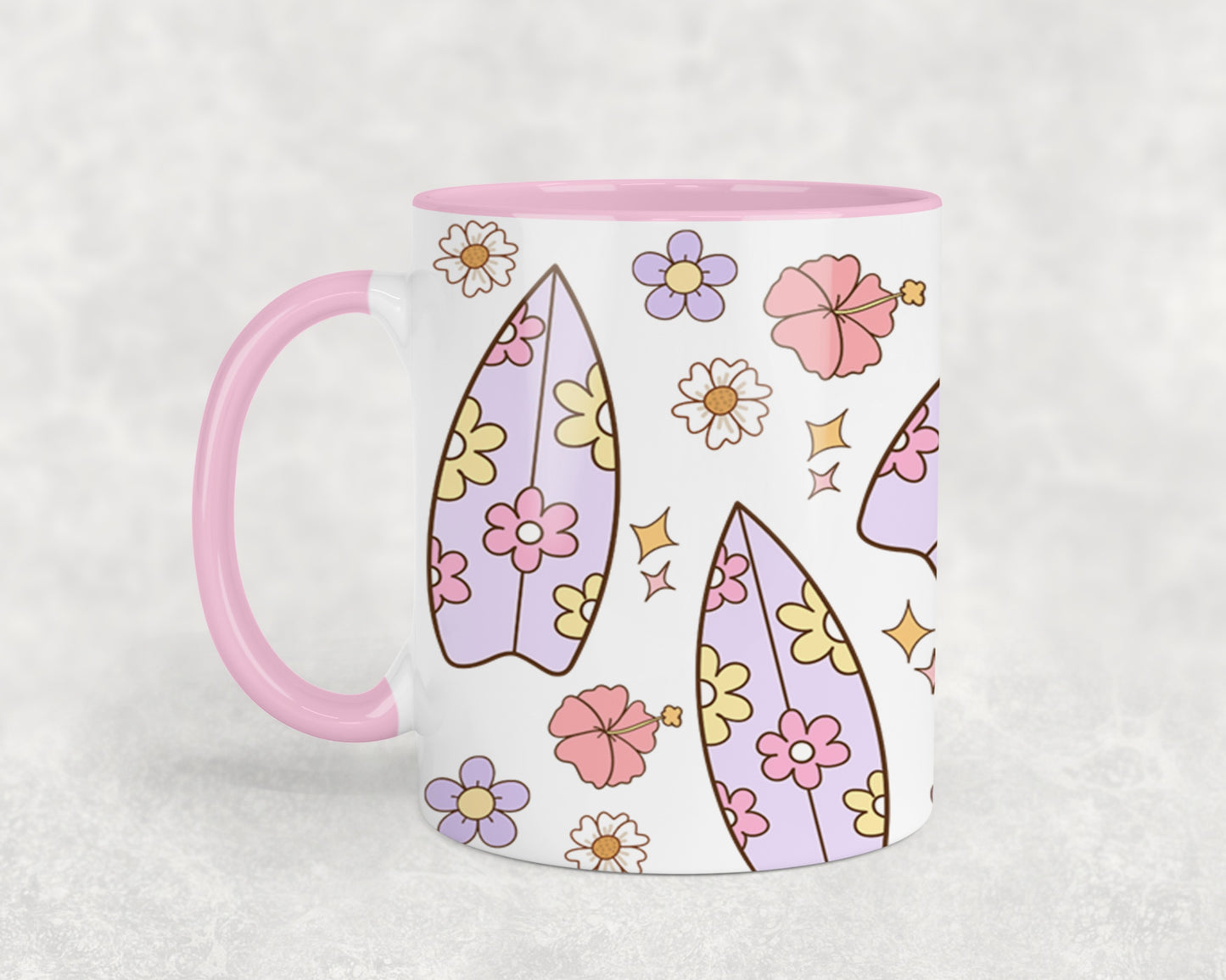 Hibiscos and Surfboard-10686 - mugs