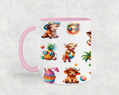Highland Cow Beach Summer-10642 - mugs
