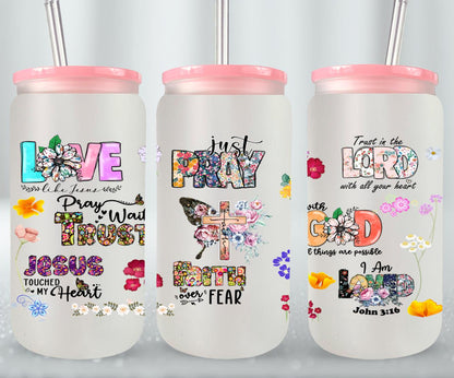 Just Pray-10213 - glass can