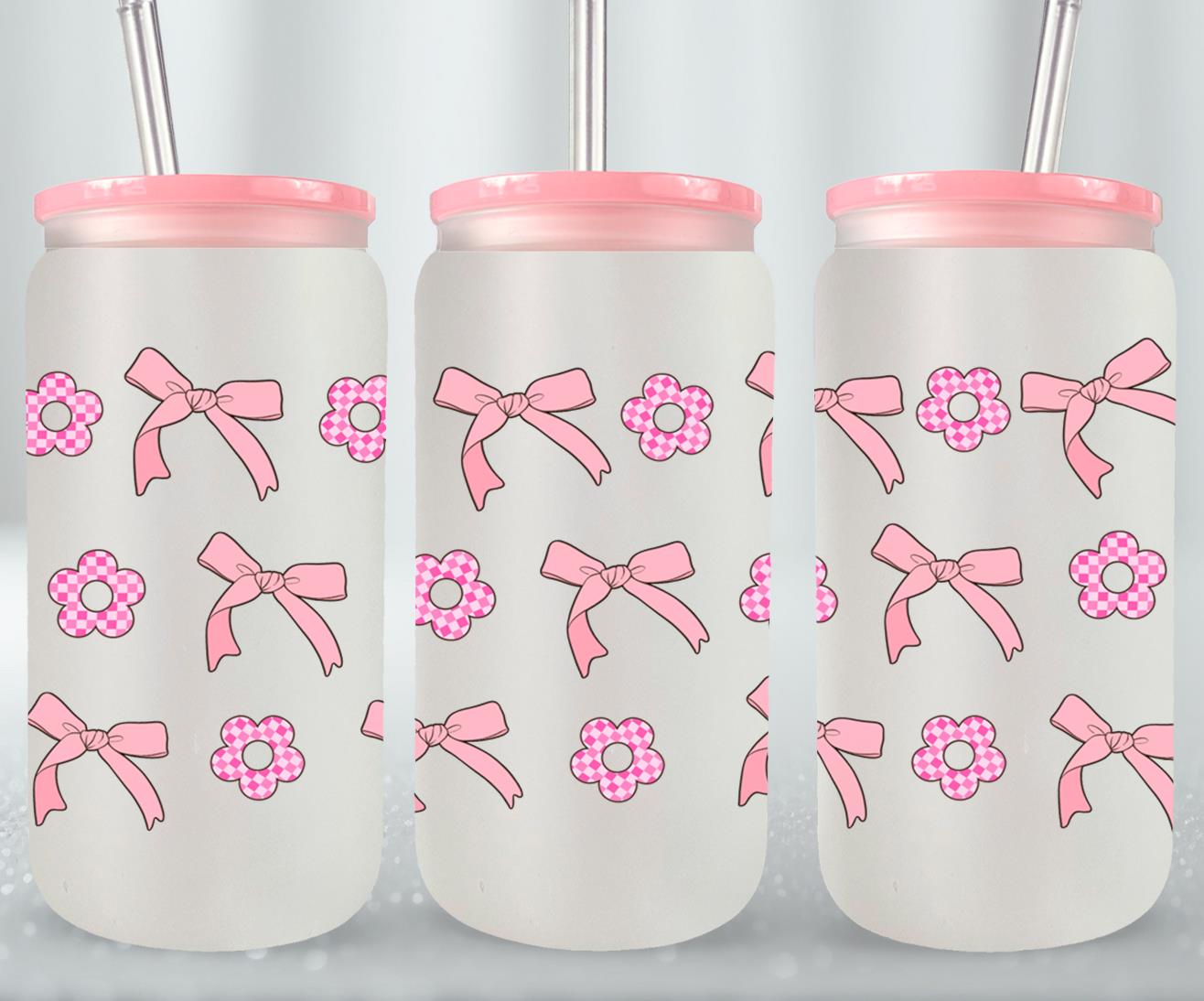 Bow Aesthetic Coquette-10245 - glass can
