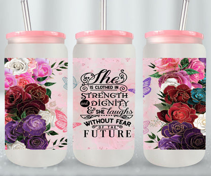 She Is Clothed In-9910 - glass can