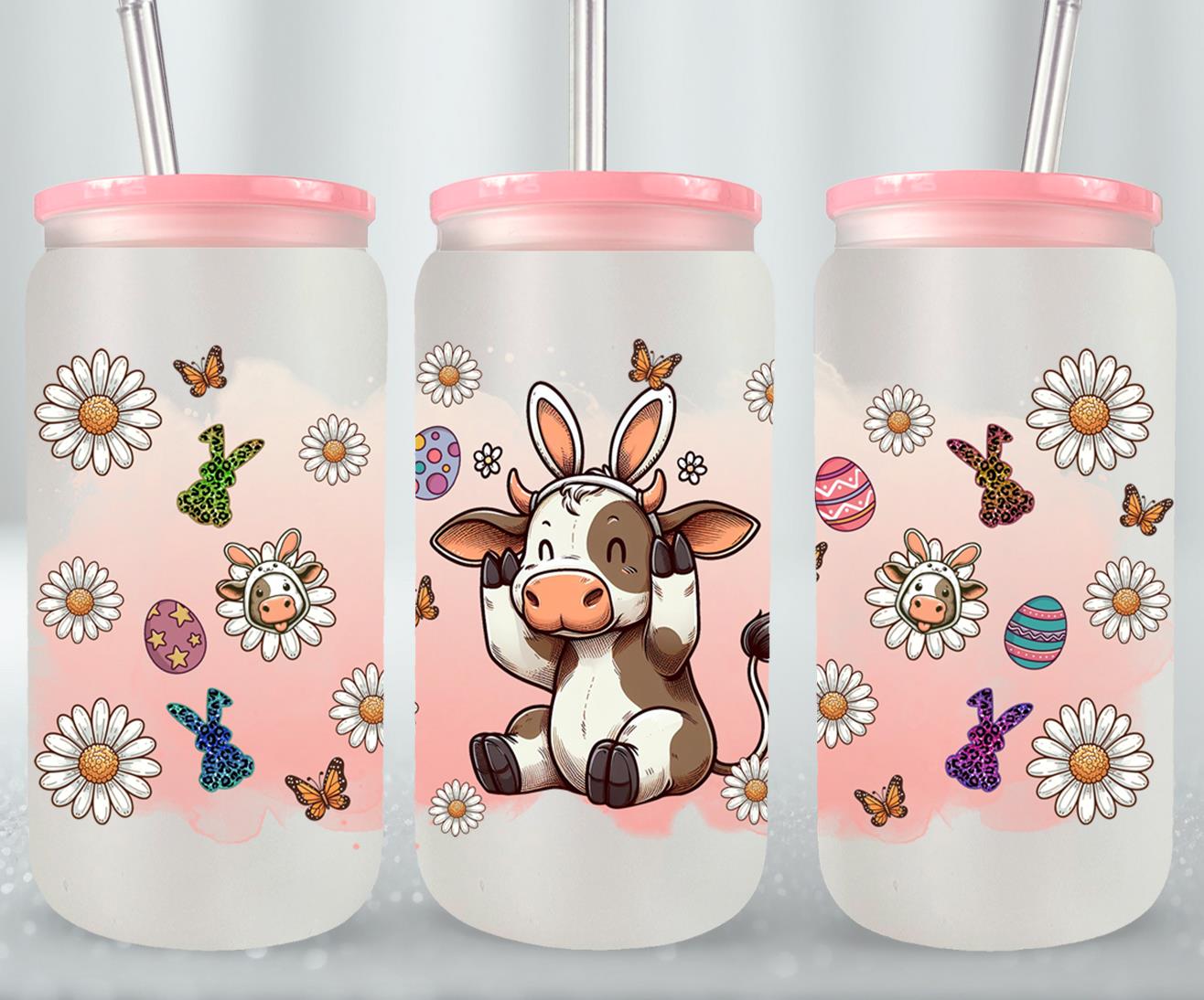 Cow Easter Day-10297 - glass can