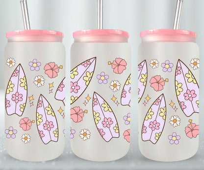 Hibiscos and Surfboard-10686 - glass can