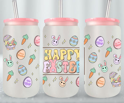 Happy Easter-10360 - glass can