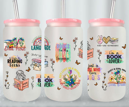 Books Are my Love Language-9972 - glass can