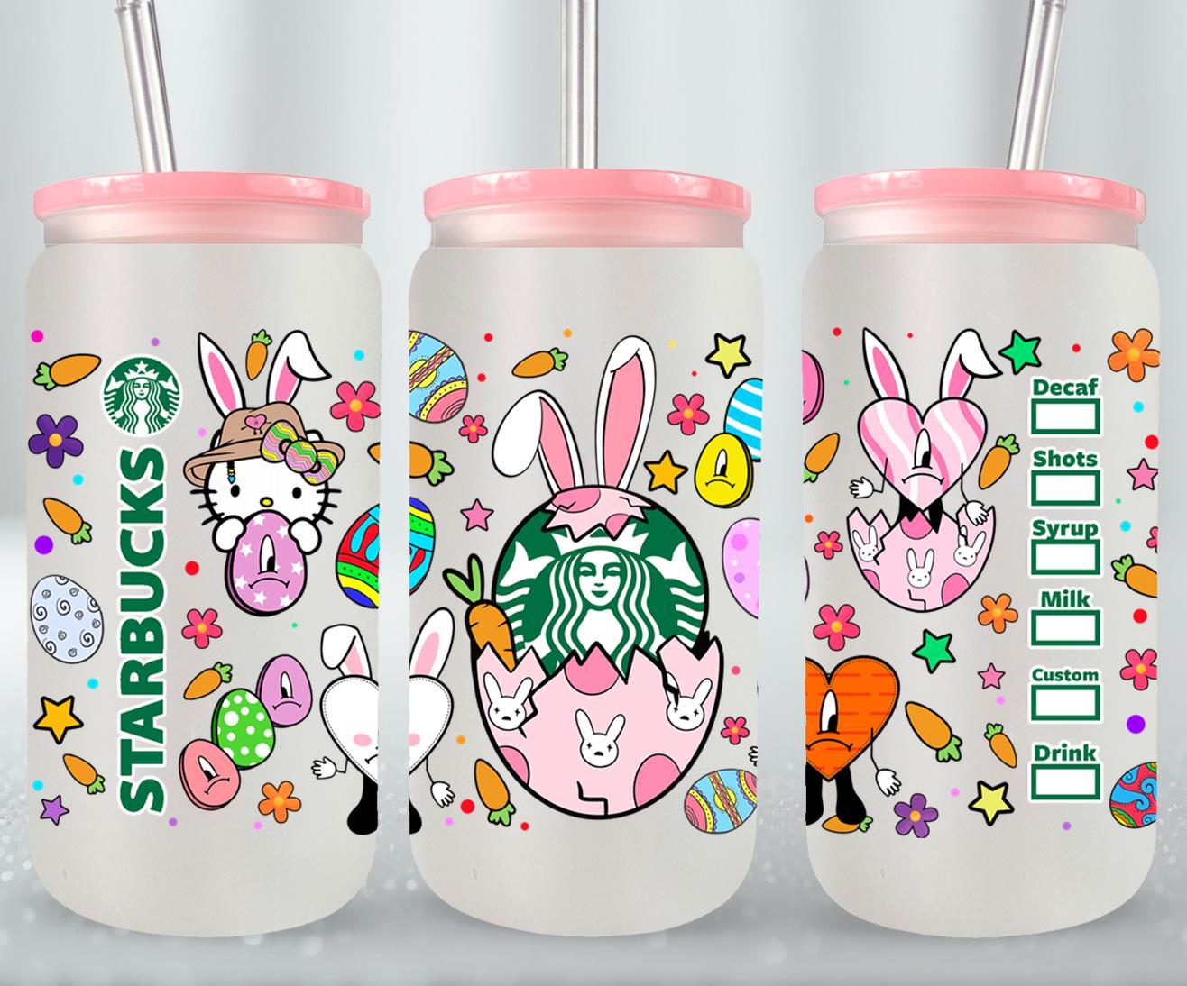 Coffee Easter Bad Bunny-10286 - glass can