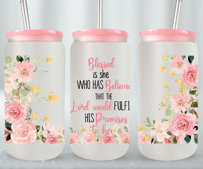 Blessed - glass can