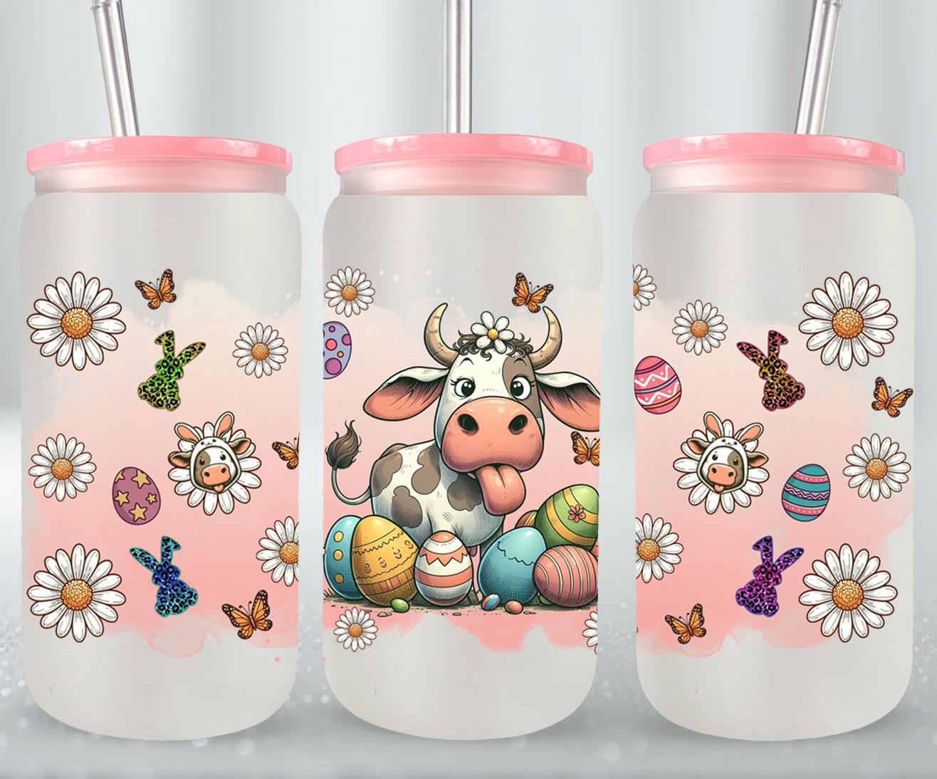 Cow Easter Day-10293 - glass can