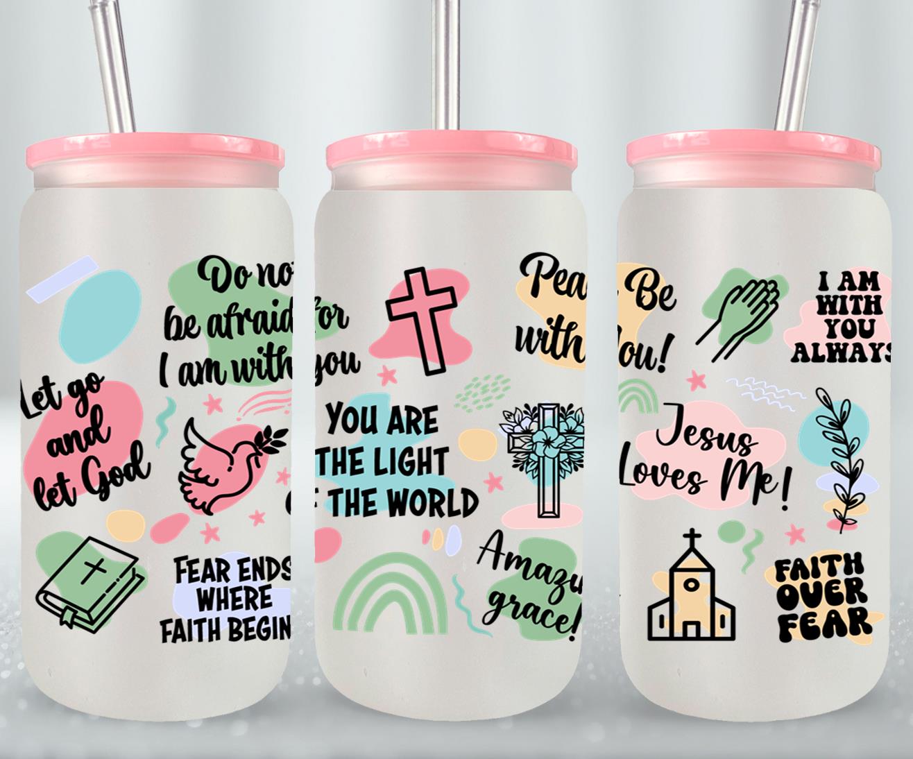 Christian Affirmations-10191 - glass can