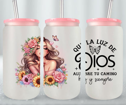 Que La Luz de dios Alumbre tu Camino-10185 - glass can