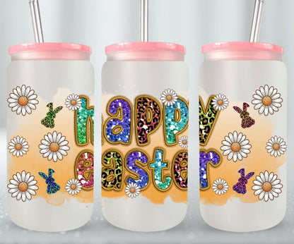 Happy Easter-10357 - glass can