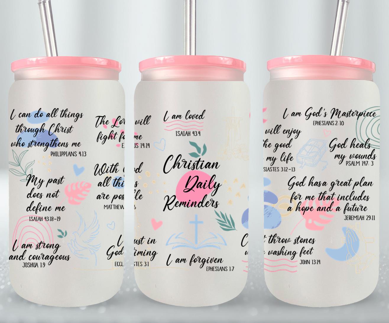 Christian Daily Reminders-10193 - glass can