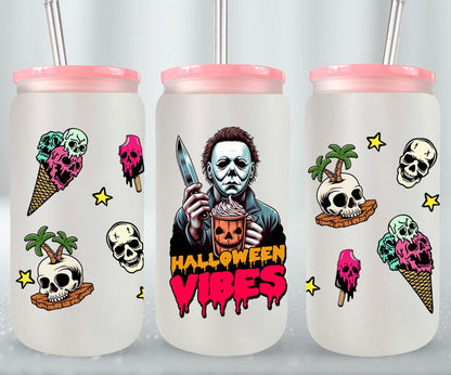 Halloween Vibes - glass can