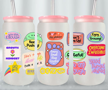 Every Small Step Counts - glass can