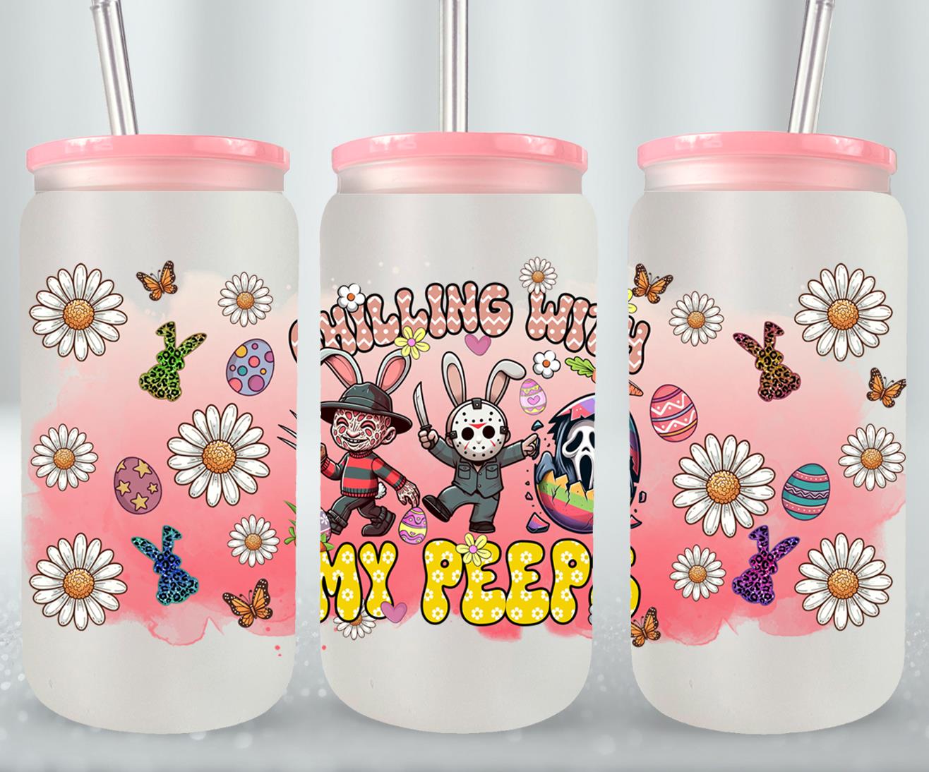 Easter Horror Killer-10334 - glass can