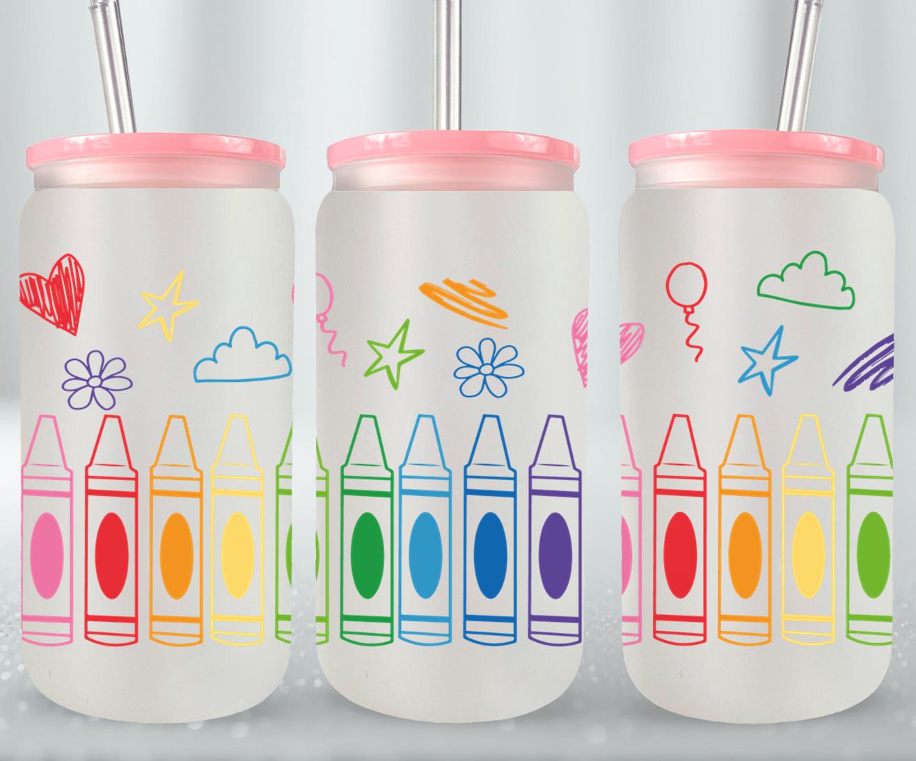 Back to School - glass can