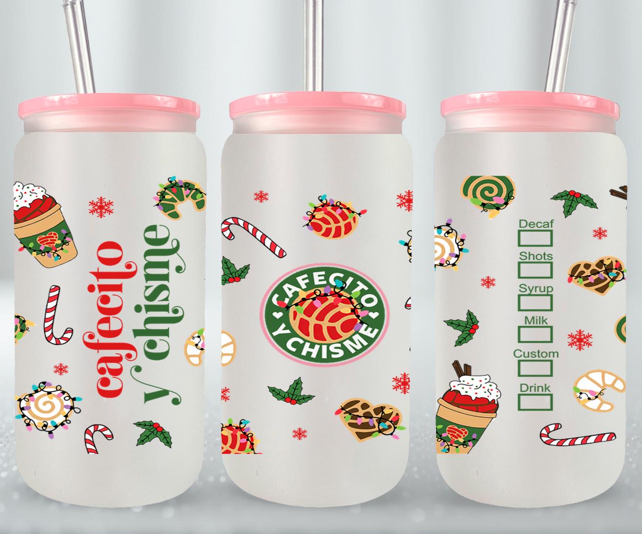 Cafecito y Chisme Christmas-10030 - glass can