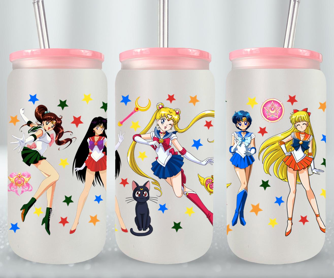Moon Girls - glass can