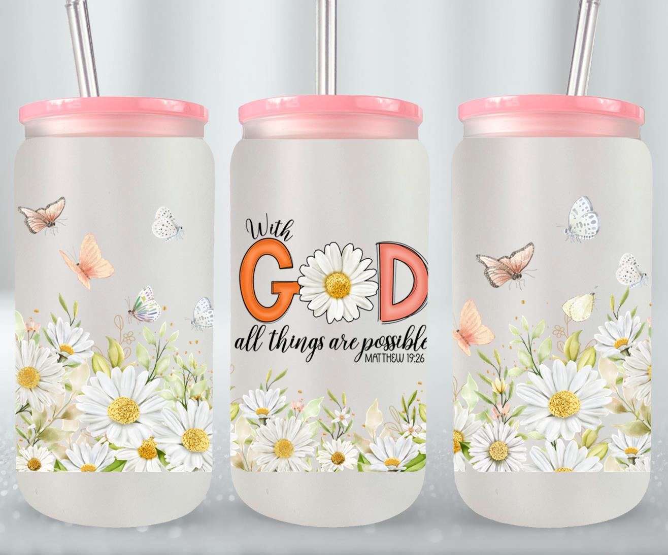 With God All Things are Possible-10232 - glass can