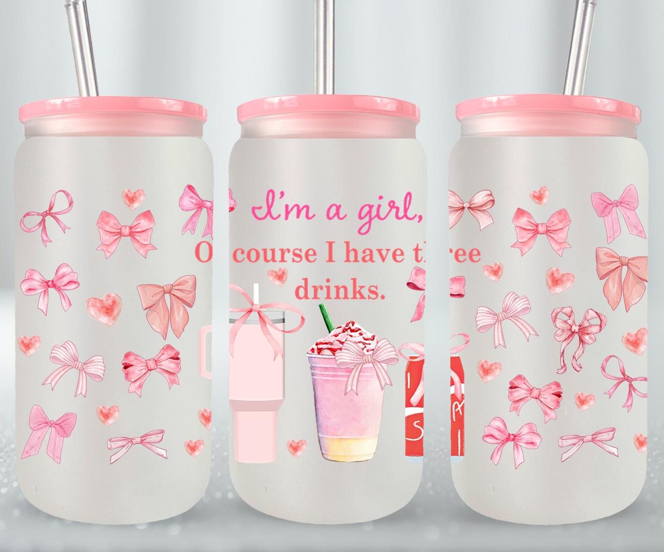 I am a Girl-10257 - glass can