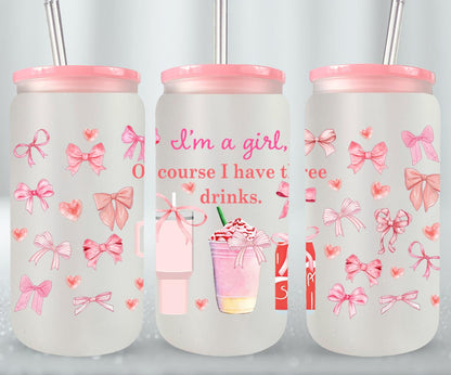 I am a Girl-10257 - glass can
