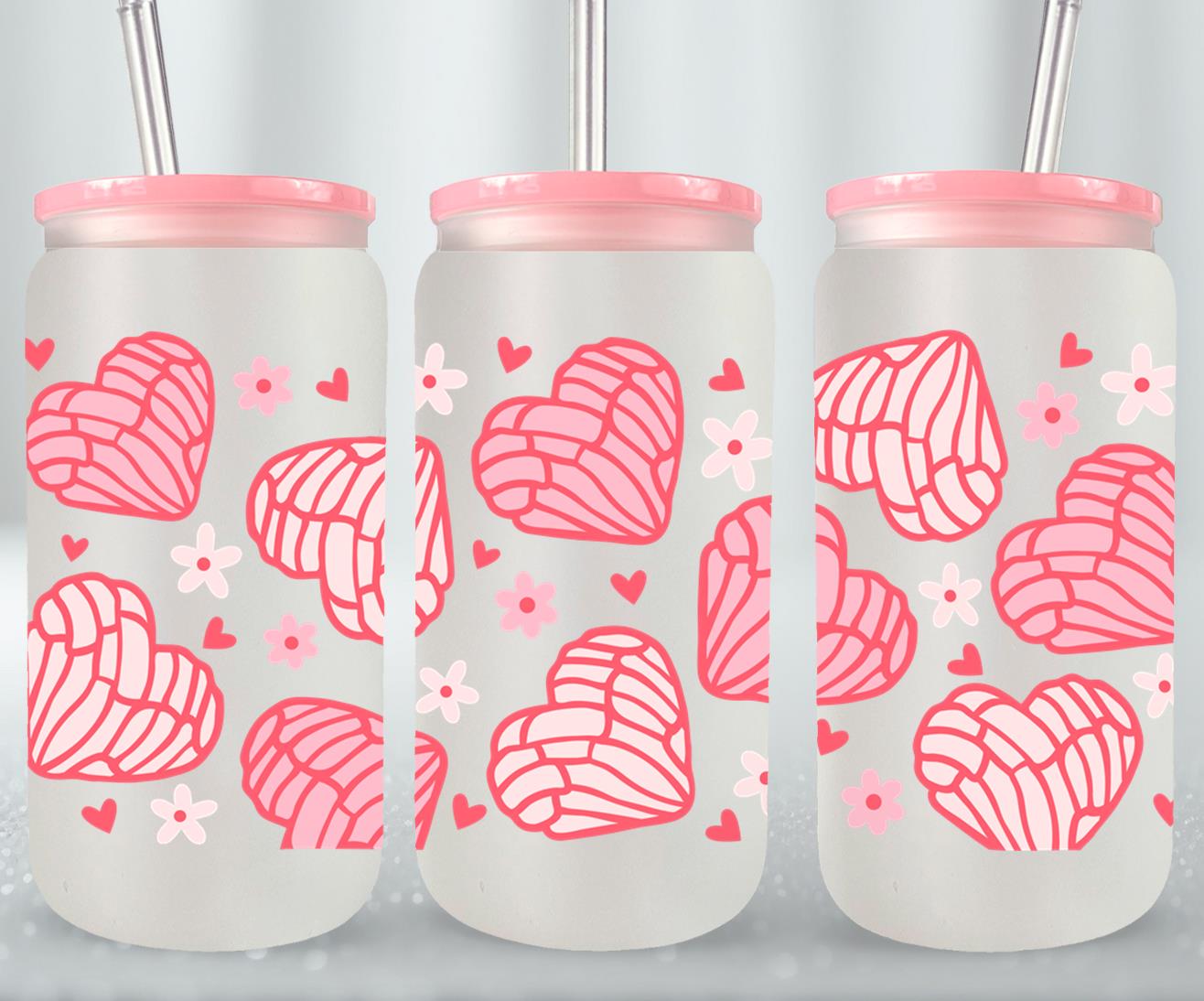 Concha Heart-10098 - glass can