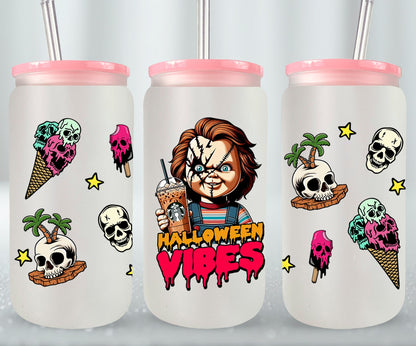 Halloween Vibes - glass can