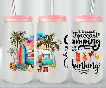 Adventure Camping - glass can
