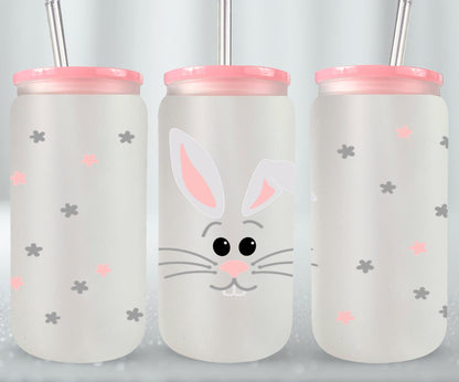 Bunny face-10454 - glass can