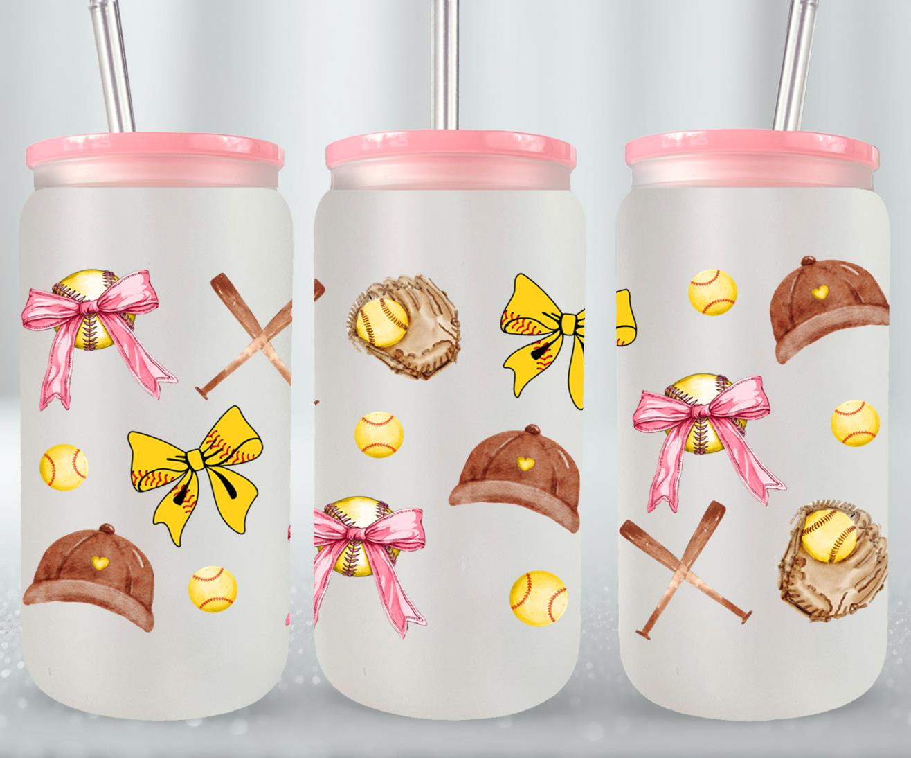Baseball Coquette-10244 - glass can