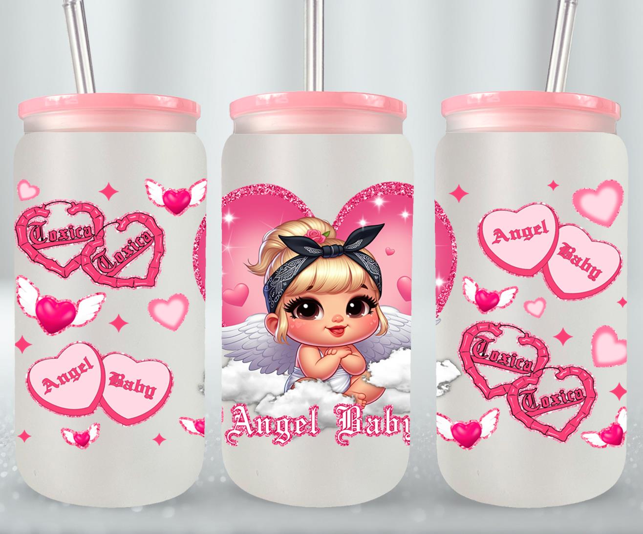 Angel Baby-10116 - glass can
