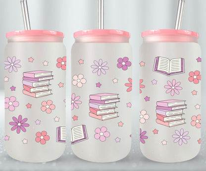 Books and Flowers 1-9971 - glass can