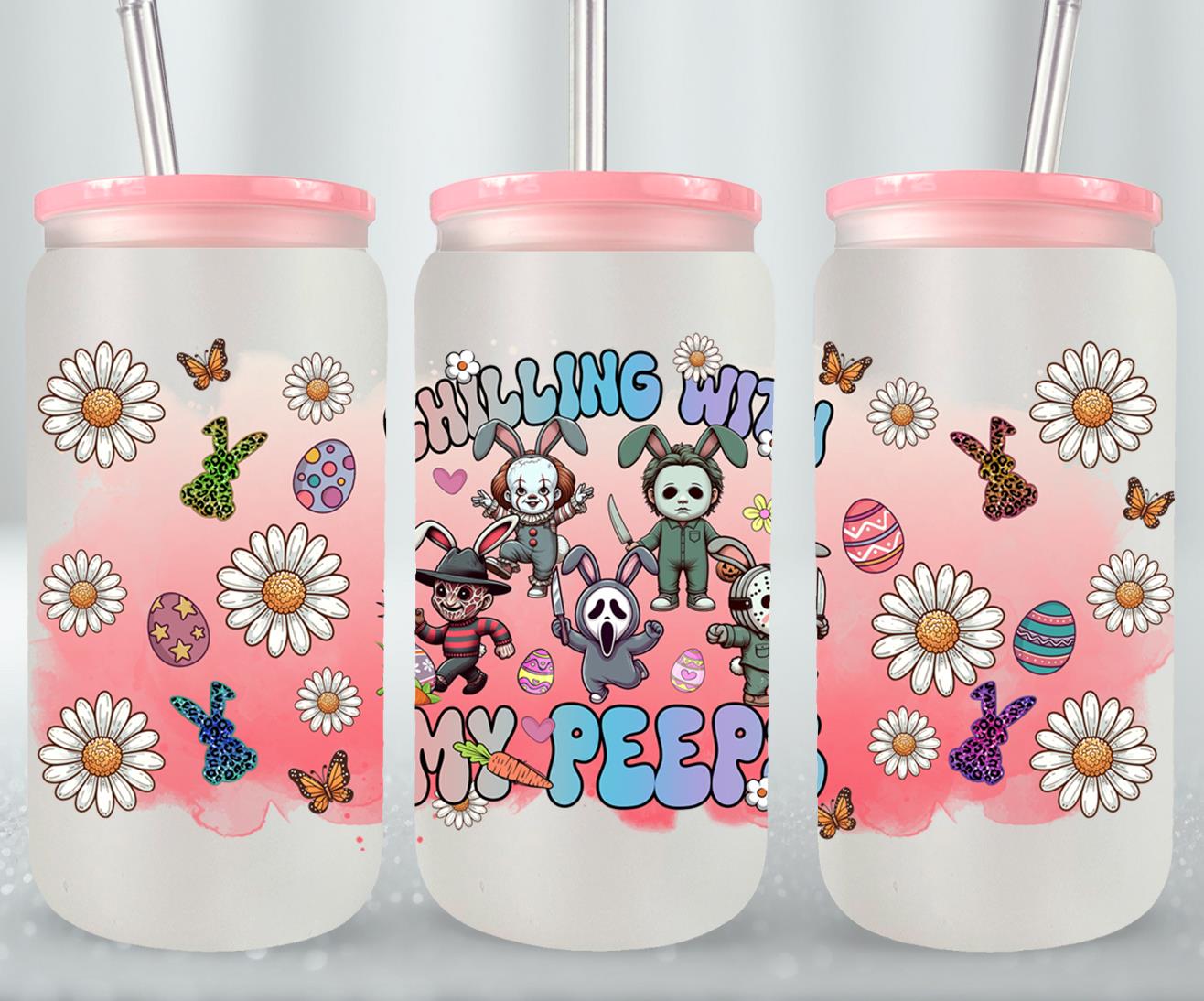 Easter Horror Killer-10329 - glass can