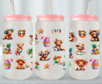 Highland Cow Beach Summer-10642 - glass can