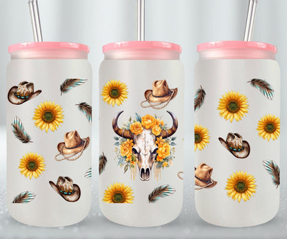 Cow Boy1-10468 - glass can