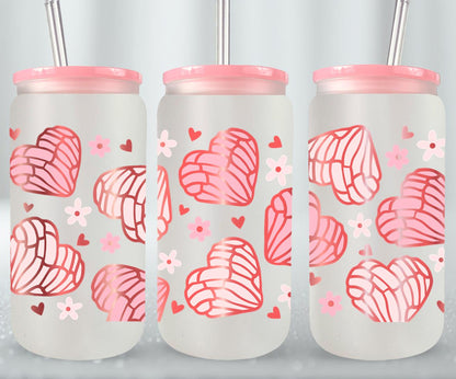 Concha Heart-10097 - glass can