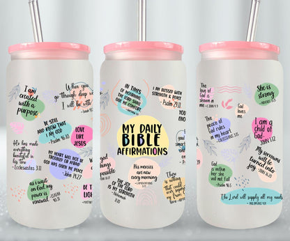 My Daily Bible Affirmation-10216 - glass can