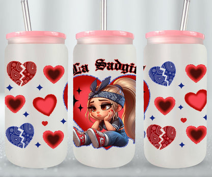 Las Sad Girl-10140 - glass can