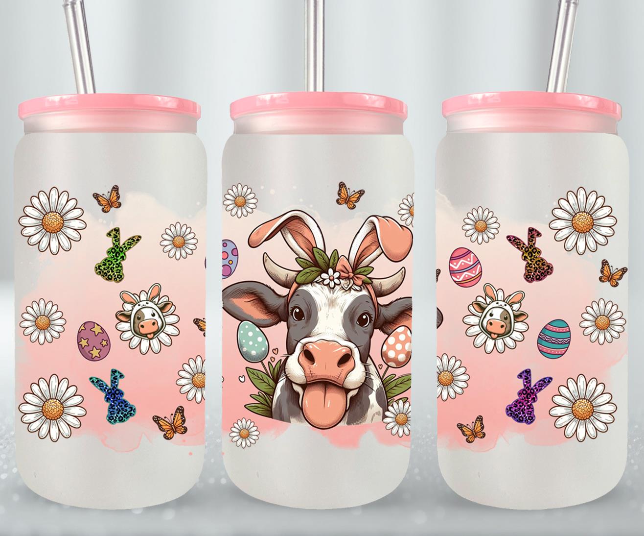 Cow Easter Day-10308 - glass can