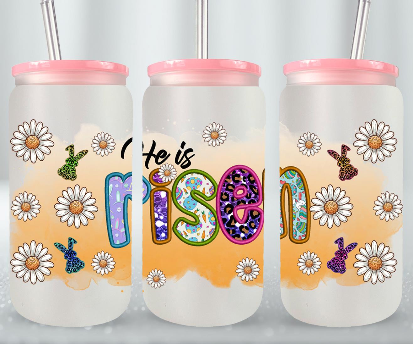 He is Risen-10363 - glass can