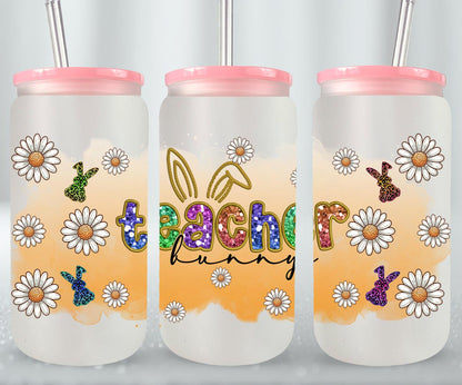 Teacher Bunny-10451 - glass can